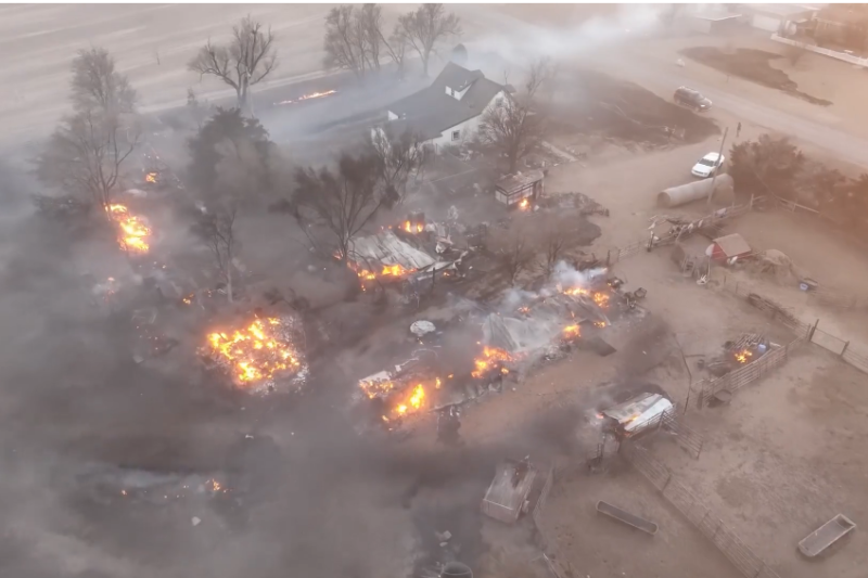 Plains megafire grows to nearly twice the size of Chicago with more dangerous weather to come